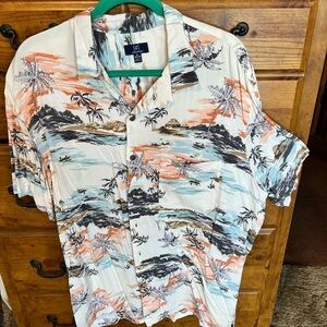 George Men's Tropical Print Casual Shirt